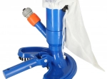 Handheld pool and pond vacuum with reusable bag