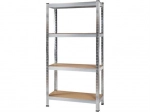 Metal Shelf with 4 Shelves 150x75x30 cm