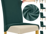 Chair Covers 6 pcs Bottle Green RUHHY