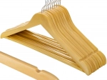 Wooden clothing hangers RUHHY, 10 pcs