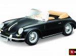 Bburago Porsche 356 B Cabriolet crni 1:24