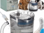 Automatisk vandfontæne til hunde og katte 1,8 l med filter og USB-pumpe
