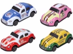 Set of 4 metal racing cars, 7 cm, pull-back