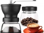 Manual coffee and spice grinder with ceramic burrs, 120 g