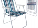 Folding camping chair BERGAMO with reinforced seat