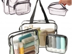 Transparent travel toiletry bags – set of 3 pcs