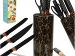 Set of Kitchen Knives and Scissors with Marble Stand