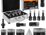 BIGSTREN M14 Diamond Hole Saw Set, 13 pieces (6–68 mm) in aluminum case