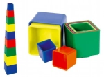 Stapelkubussen van plastic, 9 stuks
