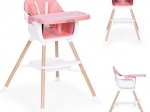 Children's 2-in-1 High Chair, Pink, ECOTOYS