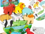 Jeu d’équilibre Montessori en bois avec animaux