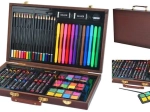 81-piece painting set in a wooden case