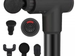 Masážní pistole pro hlubokou svalovou masáž, 6 rychlostí a 4 nástavce