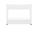 Mobil køkken- eller badeværelseshylde på hjul, hvid