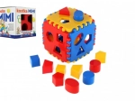 Shape-sorting cube for children, plastic, 13 × 13 × 13 cm