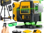 HUMBERG HM-171 Cross Line Laser in Case with Tripod, 4D 16 Lines, Green Beam