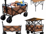 Folding Transport Cart LUARO 2-in-1 with Table