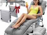 Folding Camping Cot and Garden Lounger ChillWell Dream – Grey