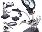 Treća ruka s lupom 2,5× 90 mm i LED osvjetljenjem za lemljenje
