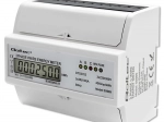 Three-phase bidirectional electronic electricity meter with DIN rail mounting