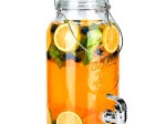 Glass beverage dispenser with spigot 4 l