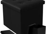 Zložljiva pufa z odlagalnim prostorom črna Ruhhy