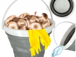 Folding Silicone Bucket 10 L Grey