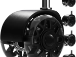 2.5" RUHHY Office Chair Casters, Black, Set of 5