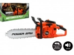 Children's battery-powered toy chainsaw with sound and light – orange