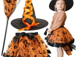 Kids Witch Costume 3‑piece Set Orange