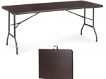 Folding catering banquet garden table 180 cm, brown MODERNHOME