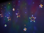 LED curtain light with stars 2.5 m, 138 LEDs
