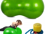 Double rehabilitation gym ball with pump 40 cm
