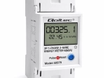 Eg fázisú DIN-sínre szerelhető villanyóra LCD-vel, LED jelzéssel és RESET funkcióval 230 V 60 A