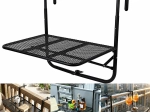 Foldable hanging balcony table for railing, adjustable, load capacity 30 kg