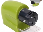 Battery-powered electric sharpener for knives and scissors