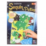 Immagine con paillettes scintillanti Dinosauro