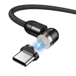 Magnetický USB-C kábel 2m s uhlovou zástrčkou od Maclean Energy