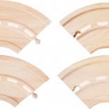 Small Wooden Road Curves 4 pcs