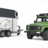 BRUDER LAND ROVER DEFENDER met paardentrailer
