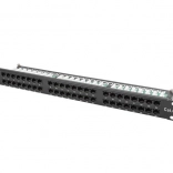 Patch panel 48 port 1U kat.6 fekete