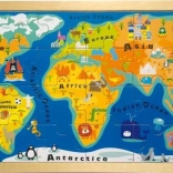 Puzzle à encastrer Carte du Monde pour Enfants