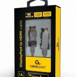 DisplayPort - HDMI kábel, 1,8 m