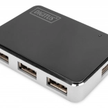 hub USB 2.0 actif 4 ports noir‑argent DIGITUS