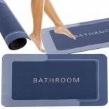 Quick-drying non-slip bathroom mat Bathroom 58 × 38 cm – blue