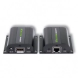 HDMI-Extender über Ethernet Cat5e/6/6a/7 bis 60 m mit IR-Empfänger, schwarz