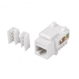Modulair Keystone Stopcontact RJ45 UTP Kat 5E 90° voor inbouwdoos