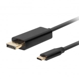 USB-C kábel DisplayPort-ra 1.8m 4K 60Hz fekete