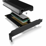 PCIe-adapter met M.2 M‑Key voor NVMe SSD met koellichaam ICY BOX
