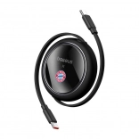 Visszahúzható USB‑C kábel 100 W BASEUS Free2Pull – FC BAYERN Edition, fekete